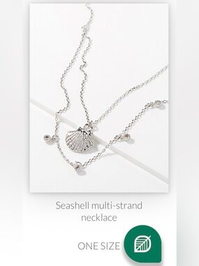 Seashell Multi-Strand Necklace - Silver